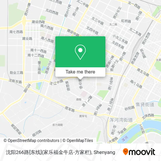 沈阳266路[东线](家乐福金牛店-方家栏) map
