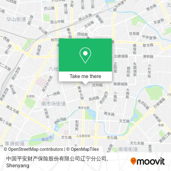 中国平安财产保险股份有限公司辽宁分公司 map