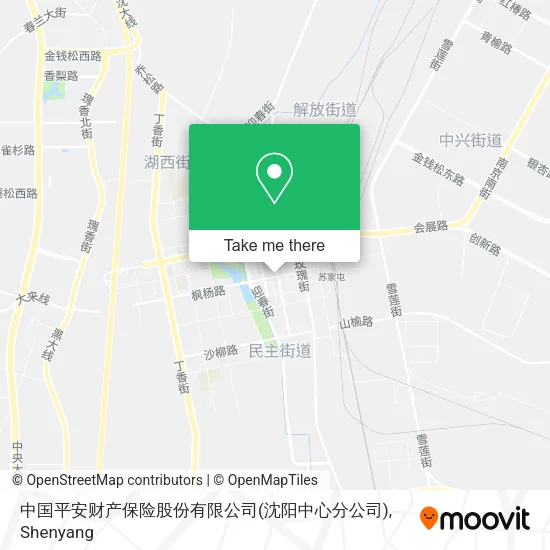 中国平安财产保险股份有限公司(沈阳中心分公司) map
