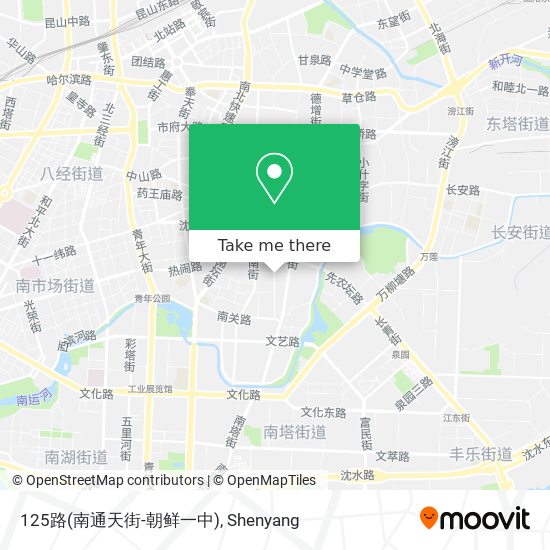 125路(南通天街-朝鲜一中) map