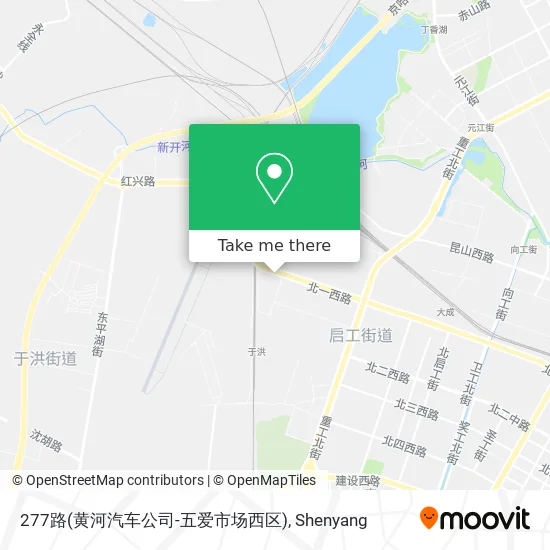277路(黄河汽车公司-五爱市场西区) map