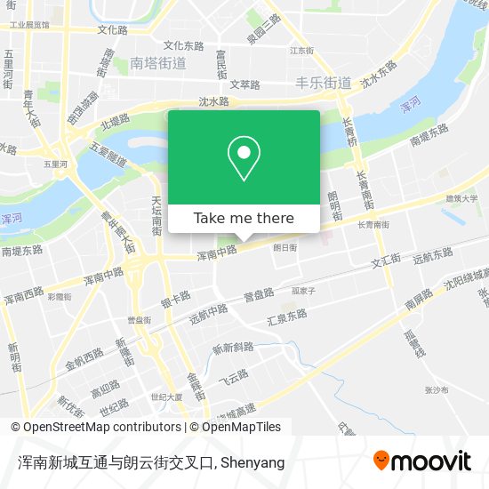 浑南新城互通与朗云街交叉口 map