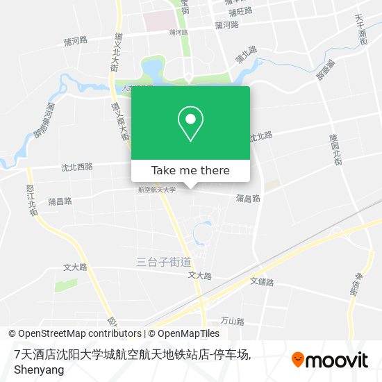 7天酒店沈阳大学城航空航天地铁站店-停车场 map