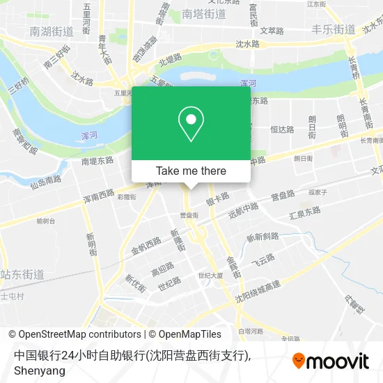 中国银行24小时自助银行(沈阳营盘西街支行) map