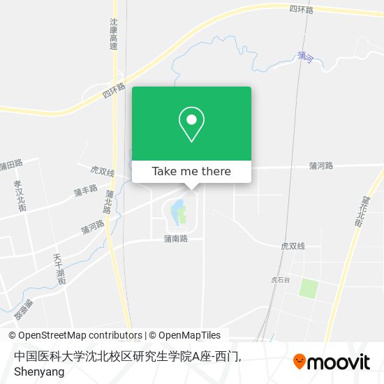 中国医科大学沈北校区研究生学院A座-西门 map