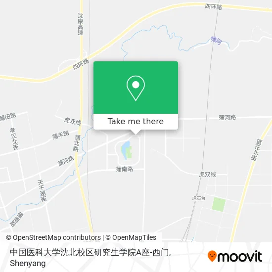中国医科大学沈北校区研究生学院A座-西门 map
