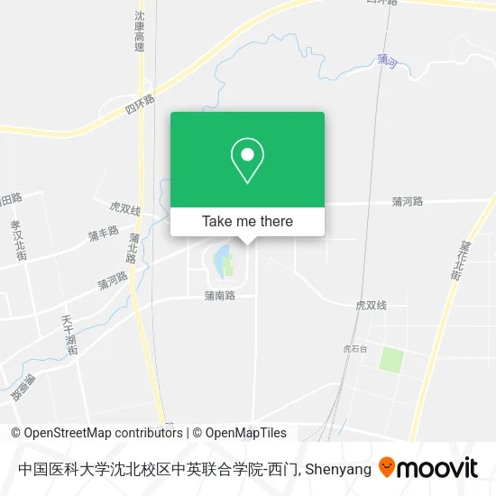 中国医科大学沈北校区中英联合学院-西门 map