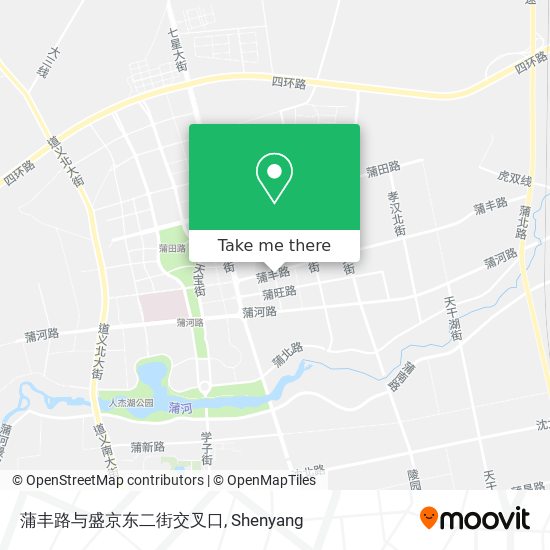 蒲丰路与盛京东二街交叉口 map