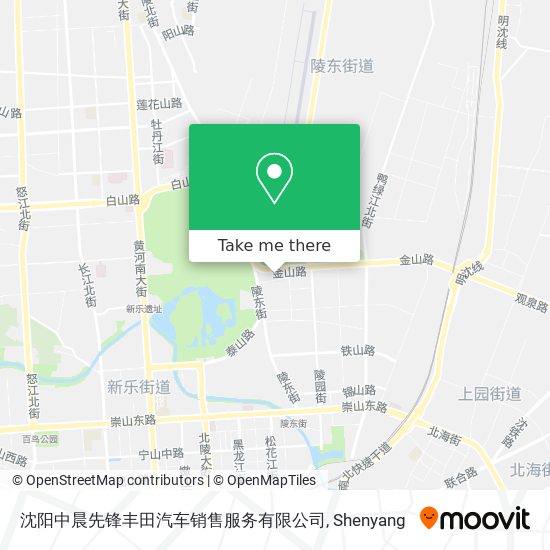 沈阳中晨先锋丰田汽车销售服务有限公司 map