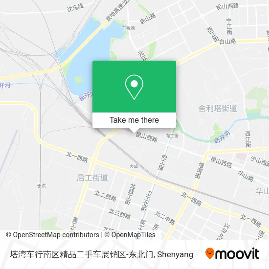 塔湾车行南区精品二手车展销区-东北门 map