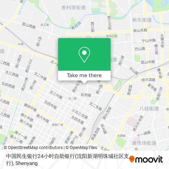 中国民生银行24小时自助银行(沈阳新湖明珠城社区支行) map