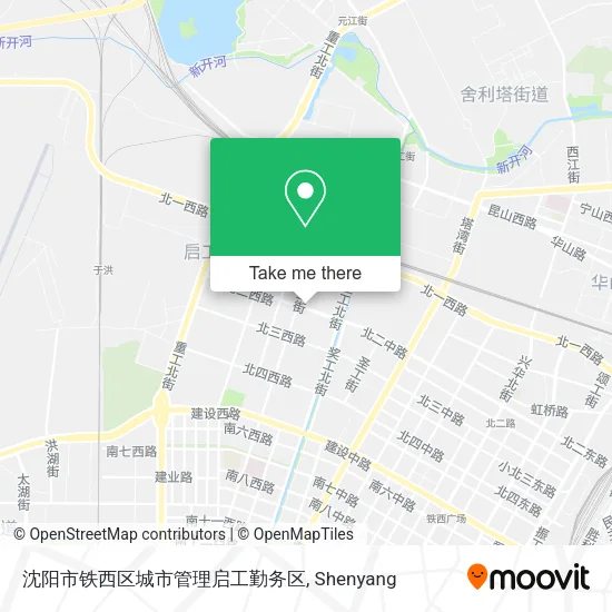 沈阳市铁西区城市管理启工勤务区 map