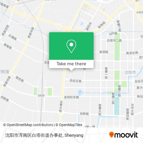 沈阳市浑南区白塔街道办事处 map