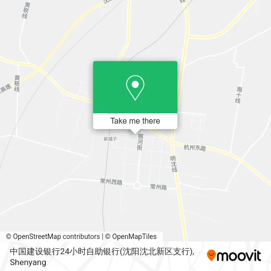 中国建设银行24小时自助银行(沈阳沈北新区支行) map