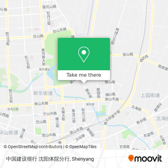 中国建设很行 沈阳体院分行 map