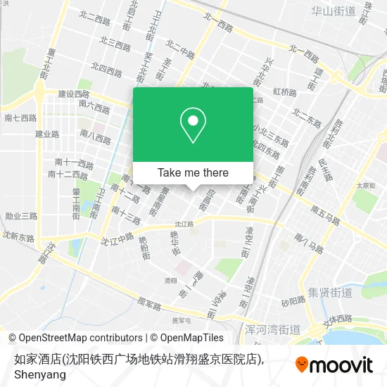 如家酒店(沈阳铁西广场地铁站滑翔盛京医院店) map