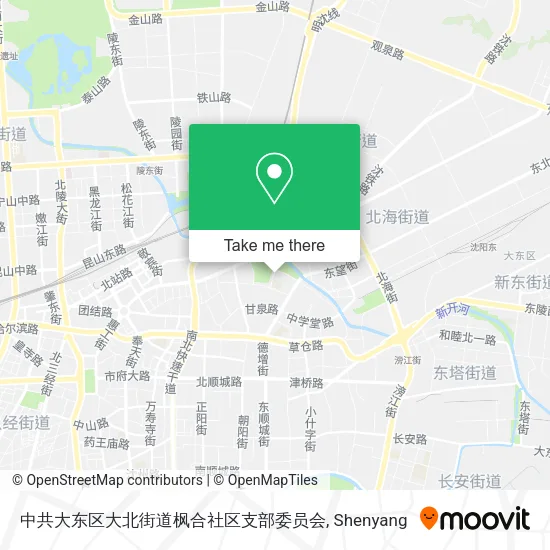 中共大东区大北街道枫合社区支部委员会 map