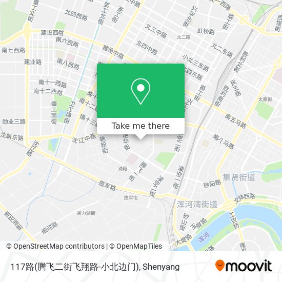 117路(腾飞二街飞翔路-小北边门) map