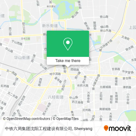 中铁六局集团沈阳工程建设有限公司 map