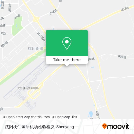 沈阳桃仙国际机场检验检疫 map