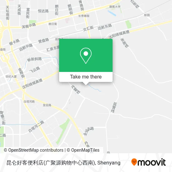 昆仑好客便利店(广聚源购物中心西南) map