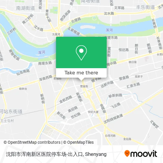 沈阳市浑南新区医院停车场-出入口 map