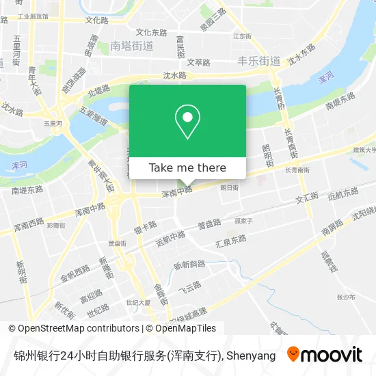 锦州银行24小时自助银行服务(浑南支行) map