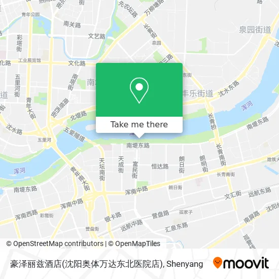 豪泽丽兹酒店(沈阳奥体万达东北医院店) map