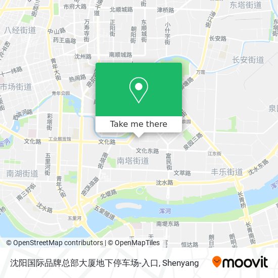 沈阳国际品牌总部大厦地下停车场-入口 map