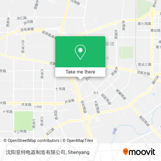沈阳亚特电器制造有限公司 map
