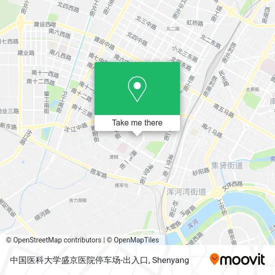 中国医科大学盛京医院停车场-出入口 map