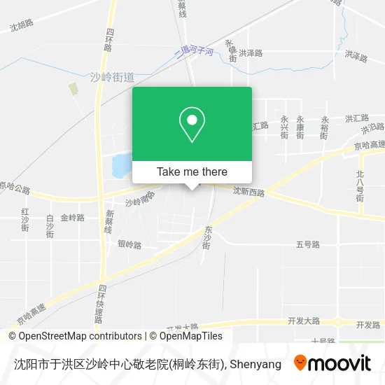 沈阳市于洪区沙岭中心敬老院(桐岭东街) map