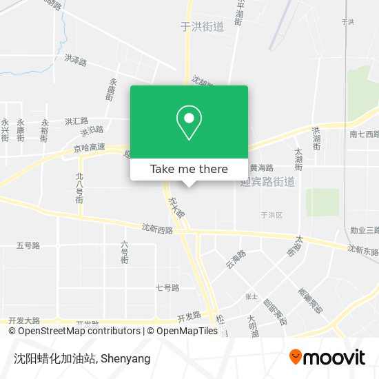 沈阳蜡化加油站 map