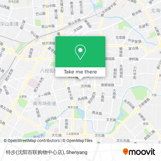 特步(沈阳百联购物中心店) map