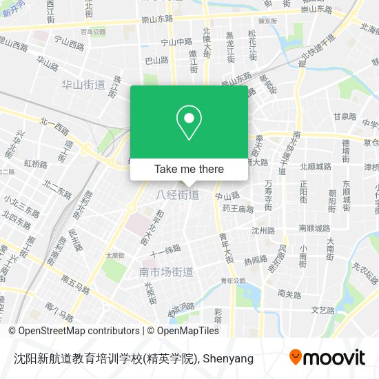 沈阳新航道教育培训学校(精英学院) map