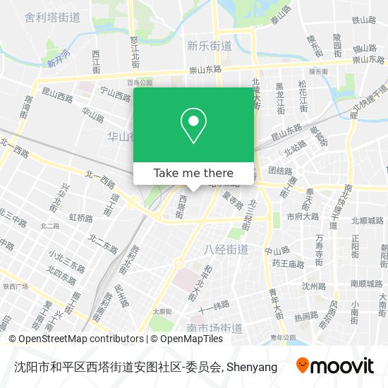 沈阳市和平区西塔街道安图社区-委员会 map