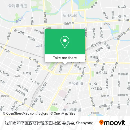 沈阳市和平区西塔街道安图社区-委员会 map