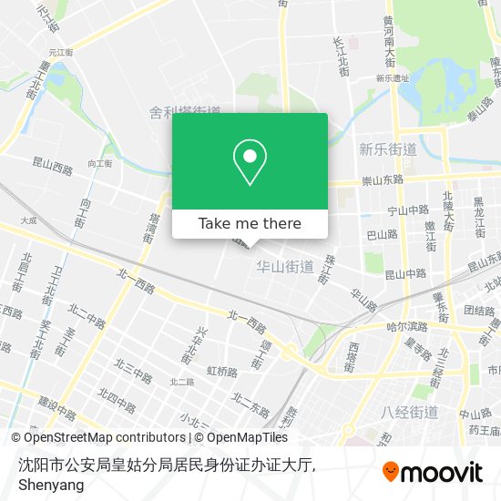 沈阳市公安局皇姑分局居民身份证办证大厅 map