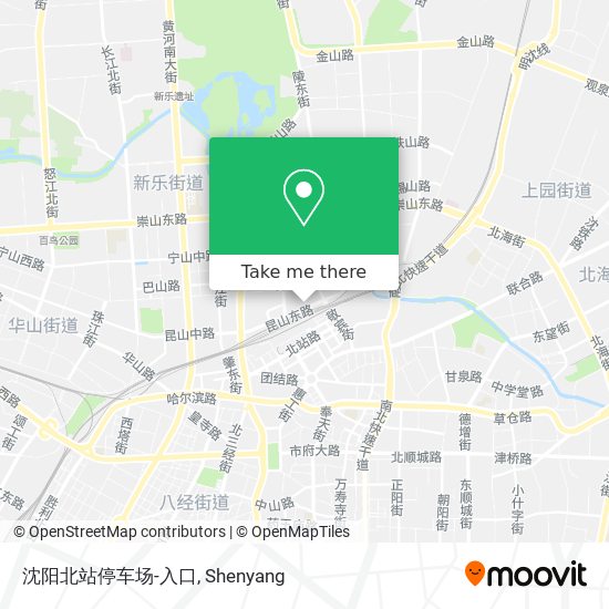 沈阳北站停车场-入口 map