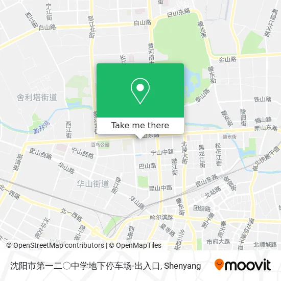 沈阳市第一二〇中学地下停车场-出入口 map