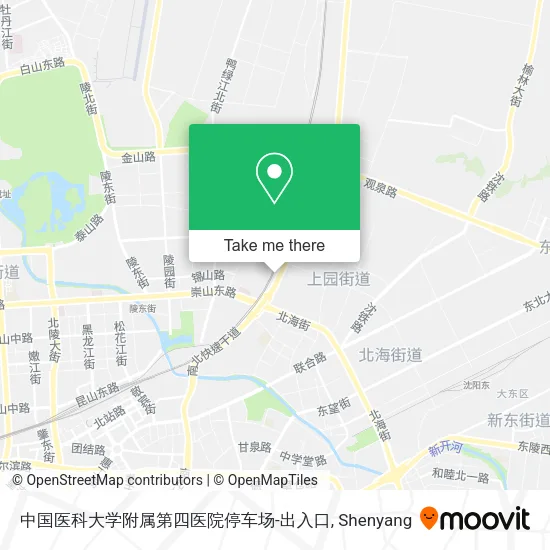 中国医科大学附属第四医院停车场-出入口 map