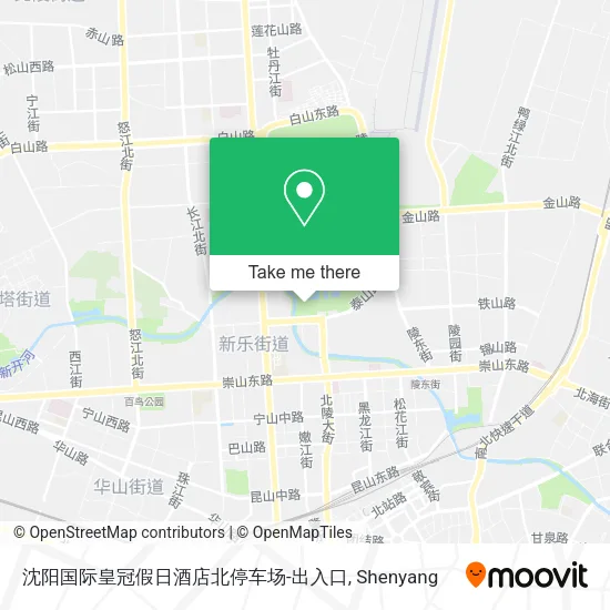 沈阳国际皇冠假日酒店北停车场-出入口 map