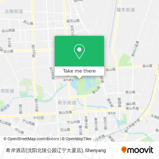 希岸酒店(沈阳北陵公园辽宁大厦店) map