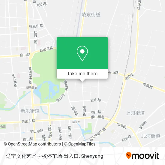 辽宁文化艺术学校停车场-出入口 map