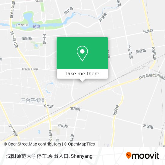 沈阳师范大学停车场-出入口 map