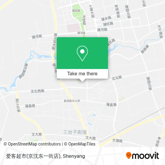 爱客超市(京沈东一街店) map