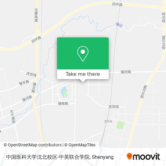 中国医科大学沈北校区-中英联合学院 map