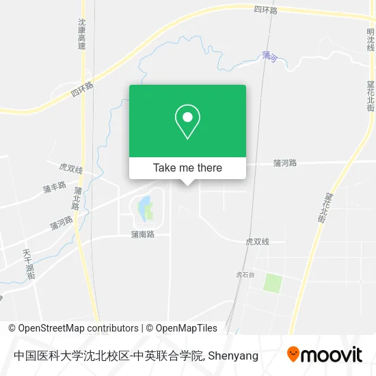 中国医科大学沈北校区-中英联合学院 map