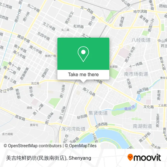 美吉纯鲜奶坊(民族南街店) map