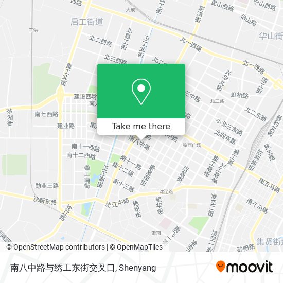 南八中路与绣工东街交叉口 map